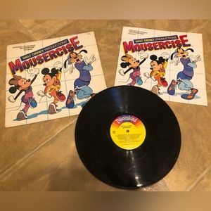 Walt Disney Productions Mousercise LP Disneyland with booklet